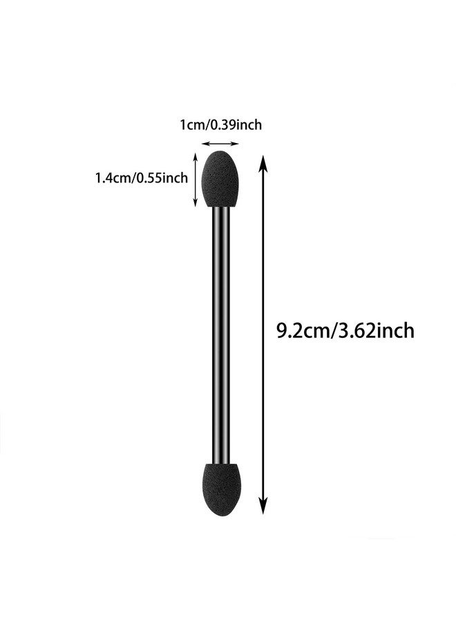 100Pcs Eyeshadow Applicators Dual Sides Eye Sponge Applicators Disposable Eyeshadow Brush For Girls Lady Women Makeup
