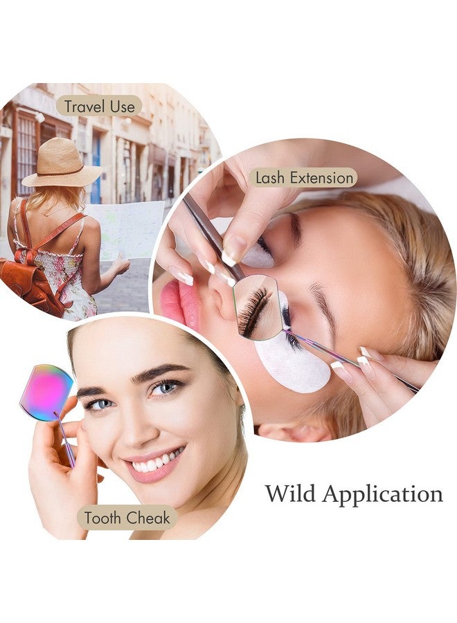 4 Pieces Mirror For Eyelash Lash Mirror For Eyelash Extensions Square Mirror Stainless Steel Eyelash Mirror Dental Mirror Lash Tools Beautiful Mirror