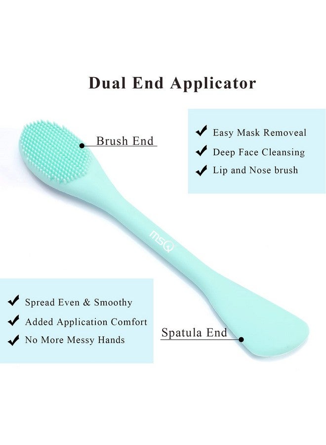 Silicone Face Mask Brush Soft Facial Cleansing Scrubber 2 Pack Doubleend Facial Mask Brush For Mud Clay Charcoal Mixed Mask Diy Skincare Applicator Tools For Apply Cream Lotion