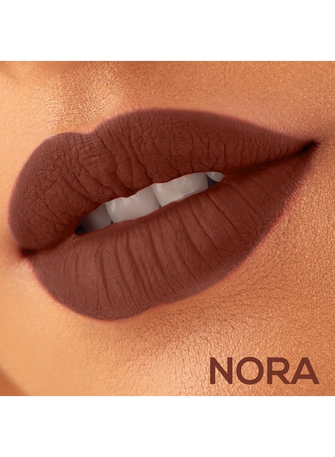 Marble Liquid Lipstick Lm03 Nora 4.5Ml Rich Color Payoff & Matte Finish Weightless Unique Long Lasting Formula Transfer & Smudge Proof Enriched With Vitamin E & Jojoba Oil