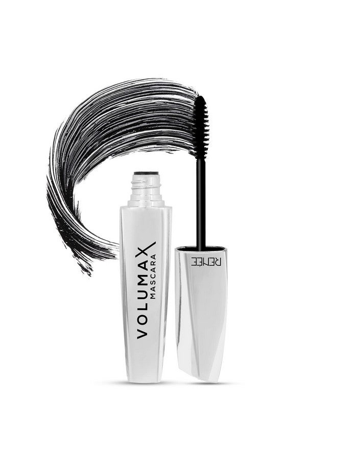 Volumax Mascara Black 10Ml Quick Dry Waterproof Long Lasting Weightless Formula Volumizes Lengthens & Conditions The Lashes With Intense Color 360 Degree Wand For Clump Free Application