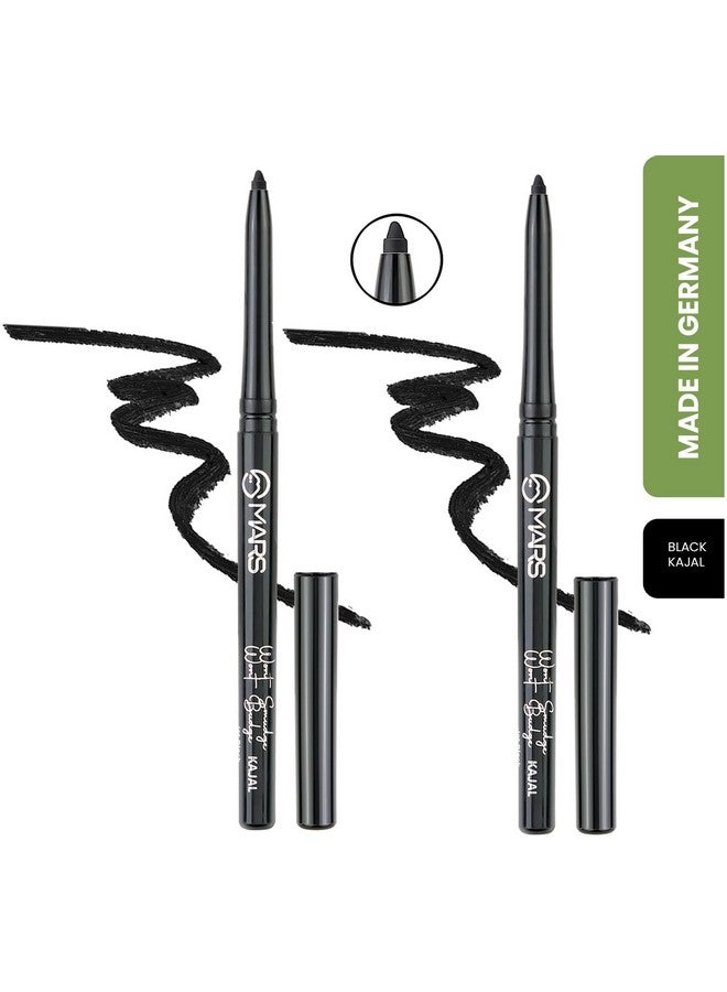 Won'T Budge Won'T Smudge Kajal Pack Of 2 (Jet Black 0.7 G)