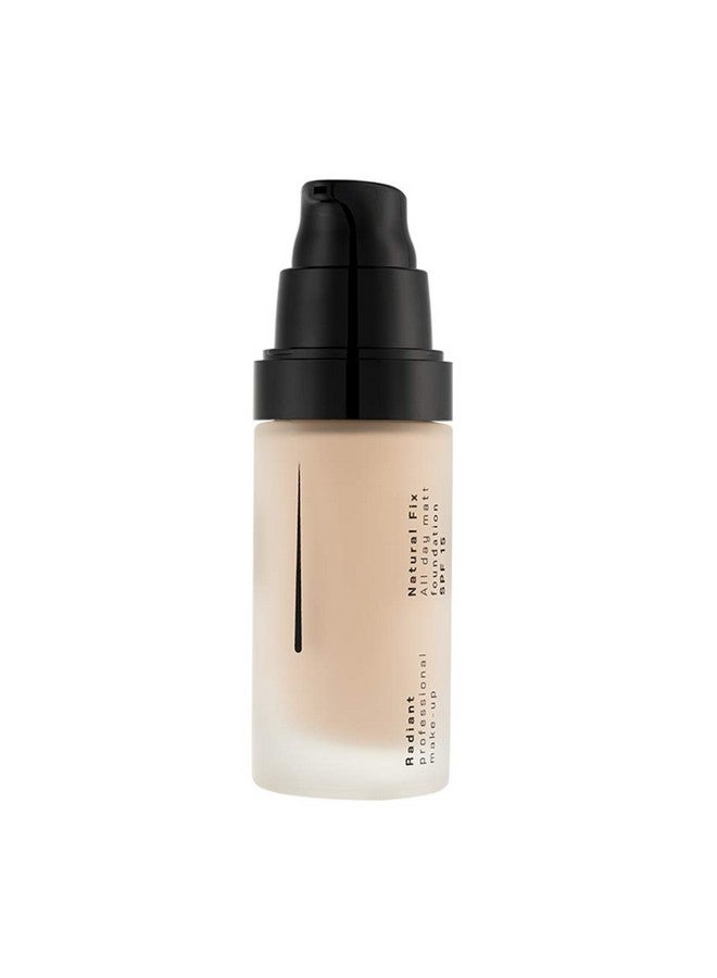 Radiant Professional Natural Fix All Day Matte Cream Foundation Long Wear High Coverage Face Makeup Foundation With Spf 15 Oil Free Matte Finish For All Skin Types1.01 Oz. (00 Alabaster)