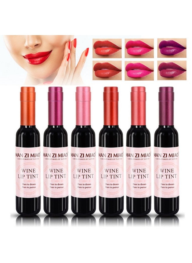 Wine Lip Tint6 Colors Wine Lip Gloss Setwine Liquid Lipstickliquid Wine Lip Glossmatte Lip Stain Long Lasting Waterproof Matte Lip Gloss Setcreates Natural Moisturizing Lip Gloss Easily