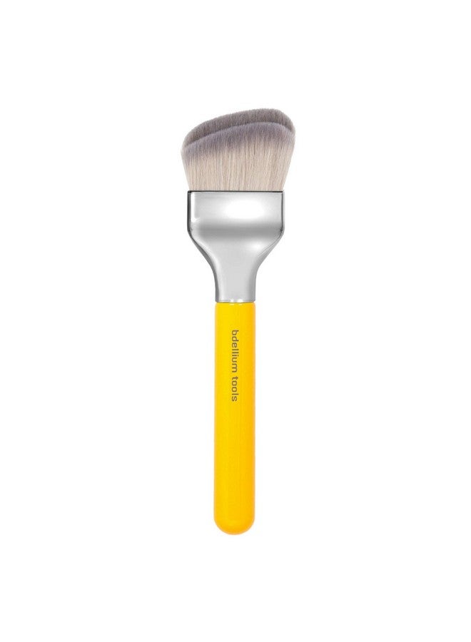 Professional Makeup Brush Studio Series 971 Large Slanted Double Dome Blender With Soft Synthetic Fibers For Quick & Easy Application And Blending (Yellow 1Pc)