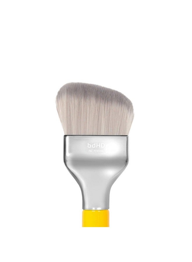 Professional Makeup Brush Studio Series 971 Large Slanted Double Dome Blender With Soft Synthetic Fibers For Quick & Easy Application And Blending (Yellow 1Pc)