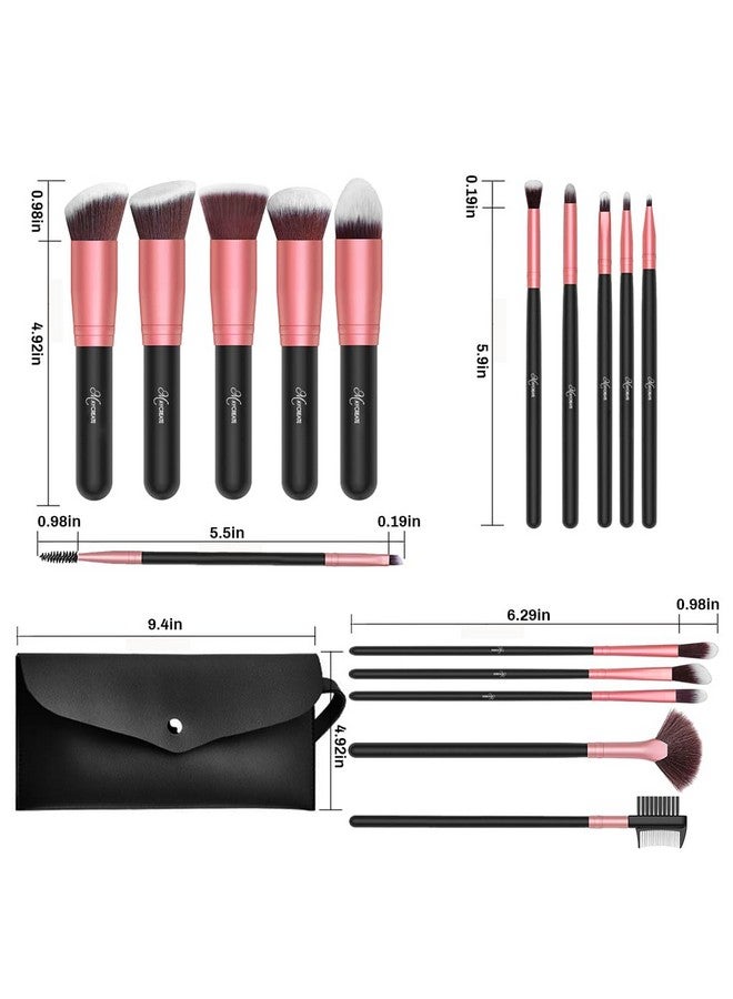 ® Makeup Brush Set 22Pcs Premium Synthetic For Foundation Powder/Concealers/Eye Shadows/Blusher/Highlighter/Contour/Nose Contour/Shading/Lipstick Makeup Brushes For Beginners(Rose Gold)