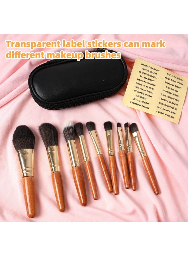 9Pcs Travel Makeup Brushes Set Mini Make Up Brushes With Case Portable Synthetic Brushes For Foundation Blush Powder Eye Shadow Cosmetics