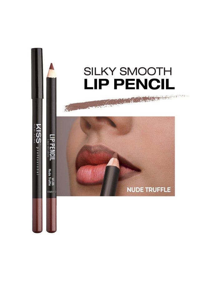 Professional Slim Lip Pencil Creamy Soft Lip Liner Smooth Longlasting Rich Lip Color Natural Lip Makeup Waterresistant Lip Crayon (Nude Truffle)