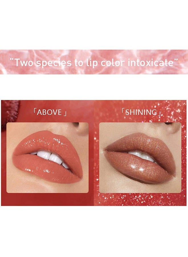 Shiny Glossy Lipgloss Set 8Pcs Nonsticky Moisturizing Lip Gloss Longlasting High Shine & Shimmer Liquid Lipstick For Girls And Women (Shiny Glossy Set 01)