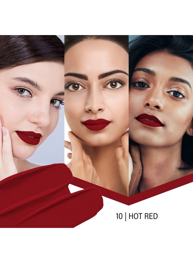 Creamy Matte Lipstick Combo Pack Long Lasting Creamy Lipstick Transfer Proof & Waterproof Lipstick For Women Combo Pack Of 2 (Bridal Maroon & Hot Red 2)