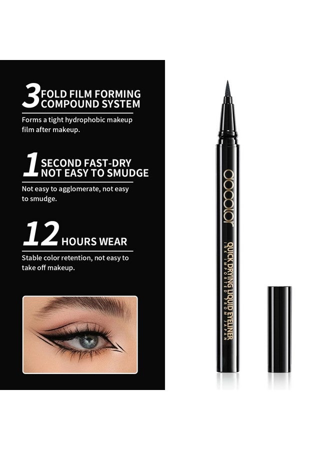 Waterproof Eyeliner Pen【Update】 Super Slim Precise All Day Black Professional Makeup Liquid Eye Liner Pencil For Women