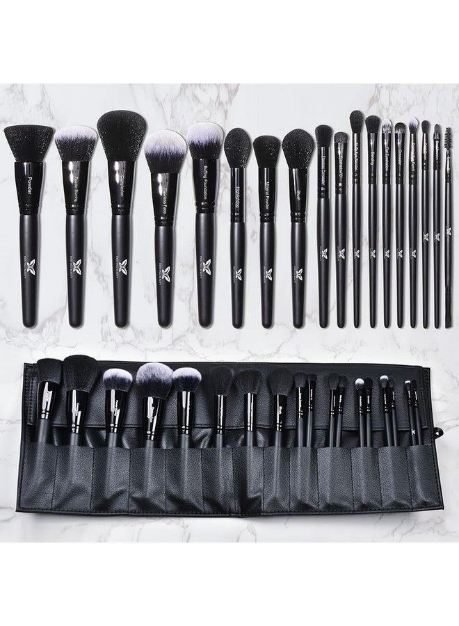 18Pc Makeup Brush Set Professional Makeup Brushes For Foundation Powder Blush Contour Eyeshadow Brow Lip Fan And More Total Makeup Brushes Set With Case Included By Existing Beauty