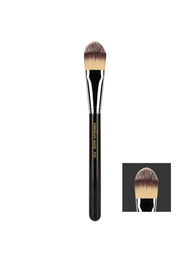 Professional Makeup Brush Maestro Series 948 Foundation With Soft Synthetic Fibers For Even Application & Perfect Finish (Black 1Pc)