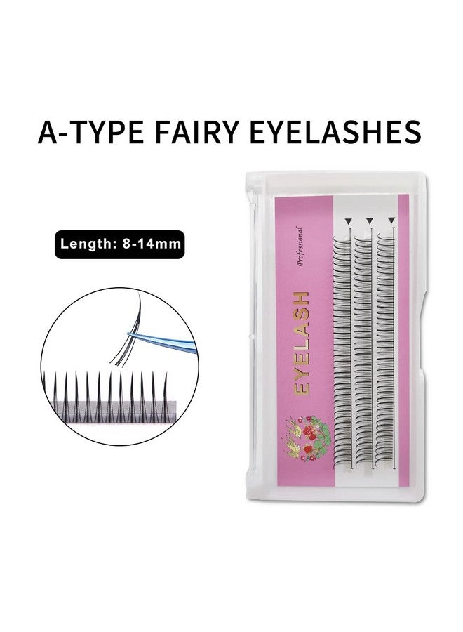 Fishtail Eyelash Extensions Mix Length Single Cluster Fans Eyelashes Fashion Fish Tail Fairy Eyelashes C Curl Super Natual Grafting Eyelash Dovetail Fly Eyelash Sharp Spikes/ A/M Type /22D Lashes