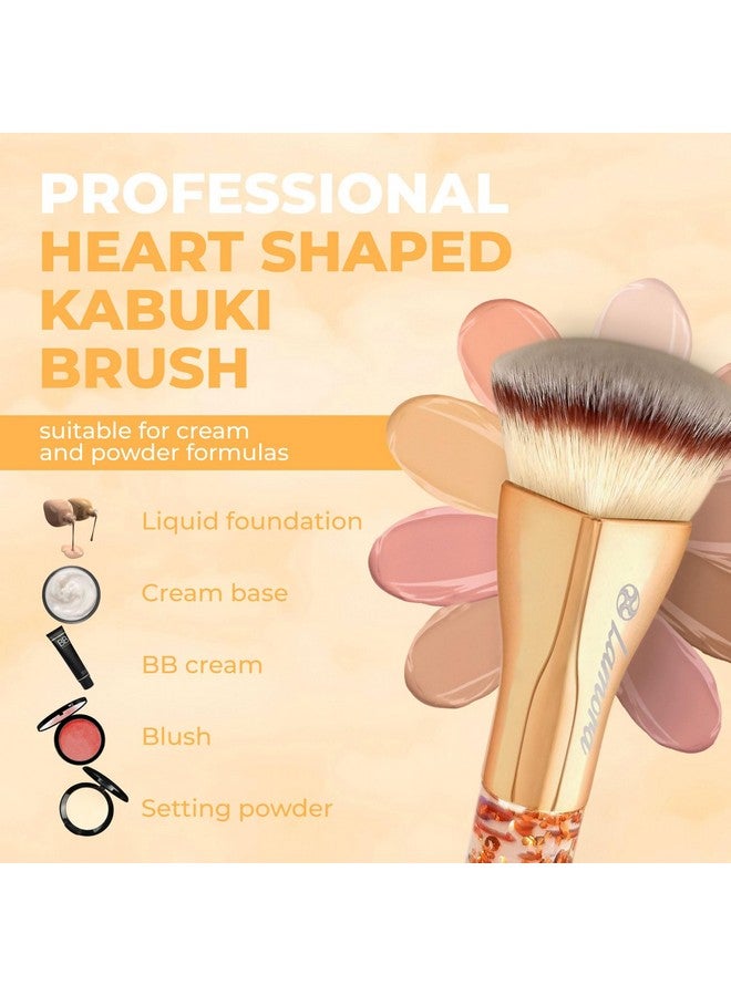 Blending Liquid Makeup Foundation Brush Kabuki Contour Brush Face Stippling Brush With Pro Quality Synthetic Dense Bristles For Buffing Mineral Cream Powder Blush