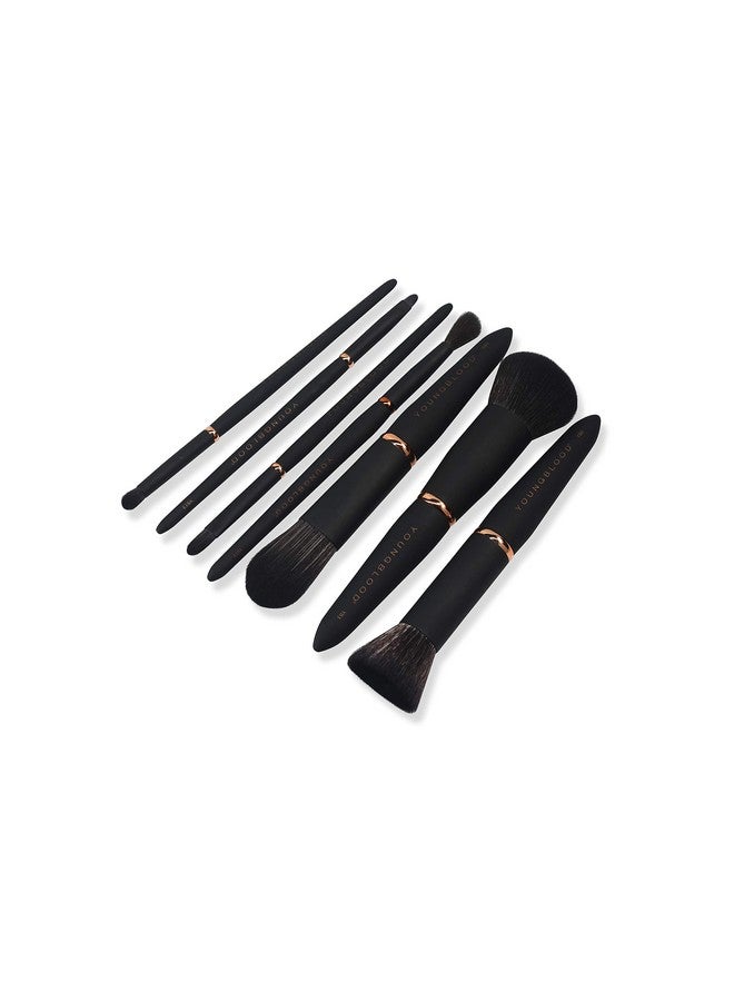 Luxe Foundation And Face Brushes Liquid Powder Foundation Brush Concealer Brush Highlight And Contour Brush Vegan Crueltyfree (Yb1 Kabuki)