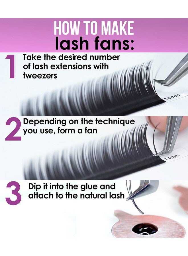 Eyelash Extensions B Curl By Stacy Lash/Black Individual Mink Lashes Supplies (0.20Mm;Mix)