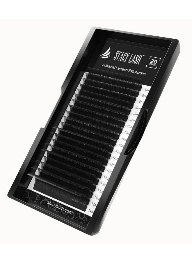 Eyelash Extensions B Curl By Stacy Lash/Black Individual Mink Lashes Supplies (0.20Mm;Mix)