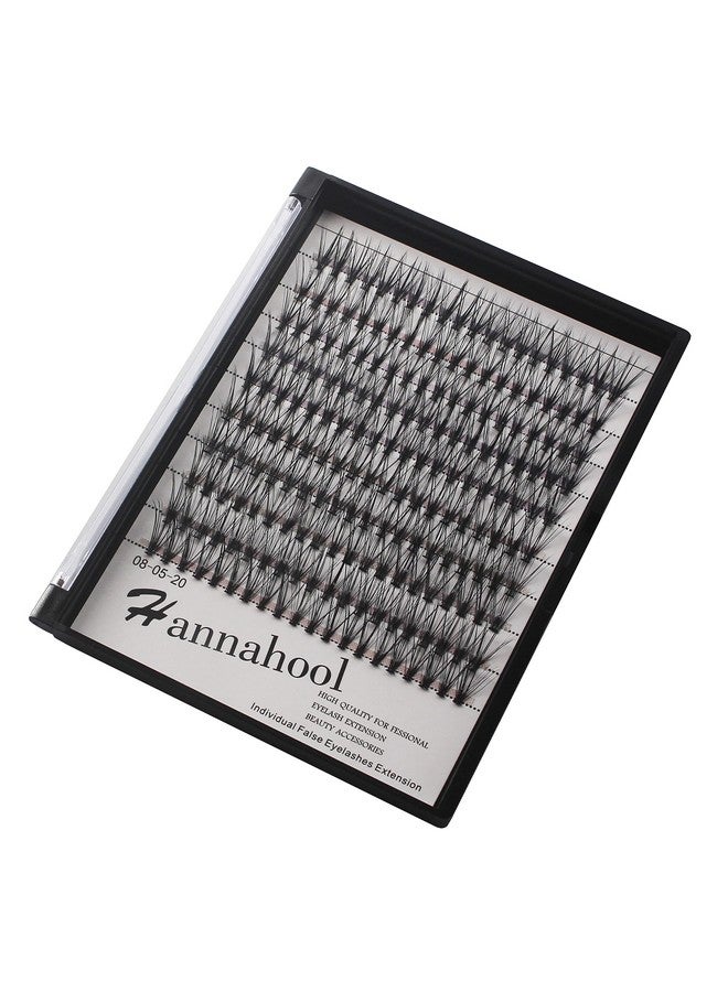 200Pcs 20Roots Individual False Lashes Mixed 8101214Mm/9111315Mm/10121416Mm/1618Mm/1820Mm 0.07 Thickness Natural Cluster Lashes Makeup Volume Eye Lashes Extensions (16+18Mm)