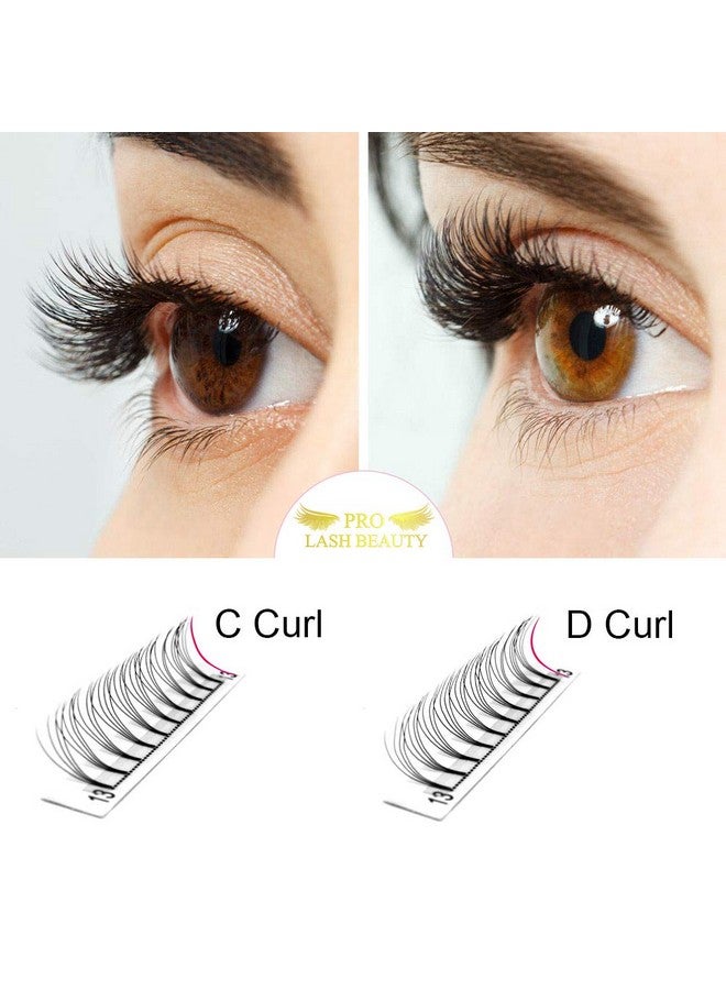 Premade Volume Eyelash Extensions 4Dd0.0710 Short Stem Premade Fans Eyelash Extensions 9 To 20 Mm Volume Lash Extensions .07 .10 Pre Made Lash Fans C D Curl (4Dd0.0710Mm)