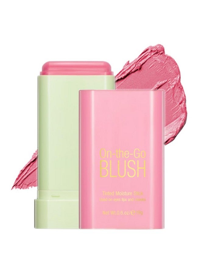 Pink Cream Blush Stick Onthego Blush Multiuse Makeup Blush Stick For Cheeks Lips Eyes Solid Moisturizer Stick Blush Makeup Natural Matte Finish Waterproof Longlasting 01 Shy Pink