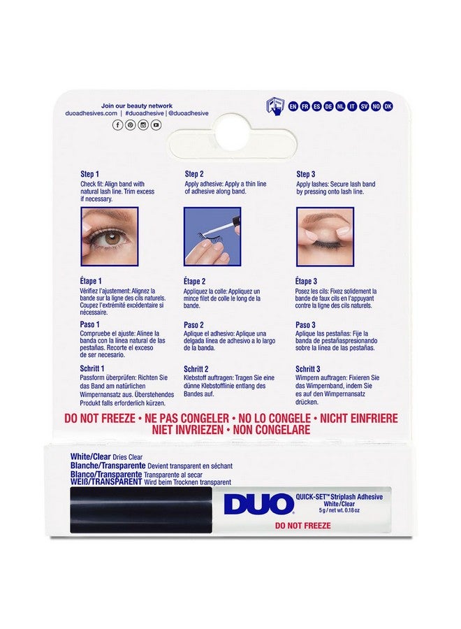 Quickset Clear False Strip Lash Adhesive Dries Invisible 0.18 Oz X 1 Pack