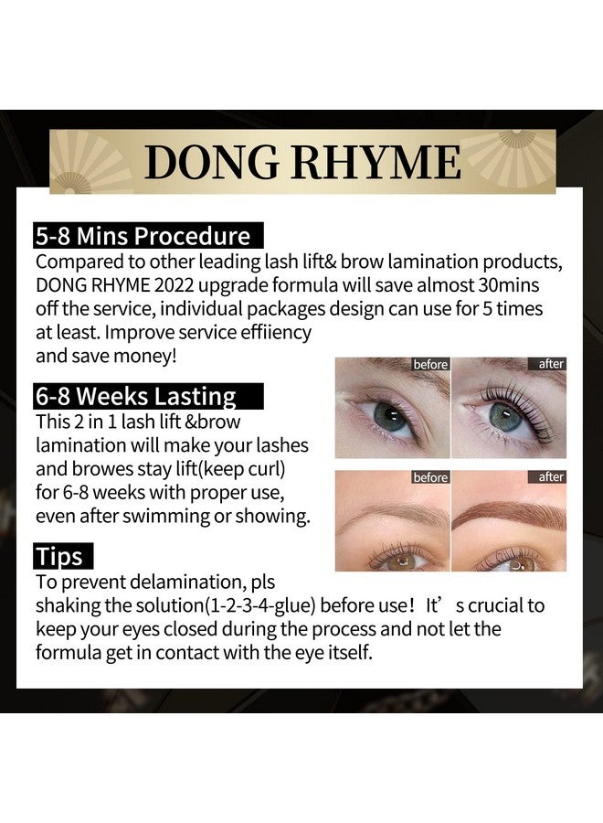 Lash Lift Kit Sachet Eyelash Perm Kit 2 In 1 Lash Brow Lamination Kit Semipermanent Eyebrow Eyelash Lifting Curling Perming Professional For Salon Diy At Home By Dong Rhyme