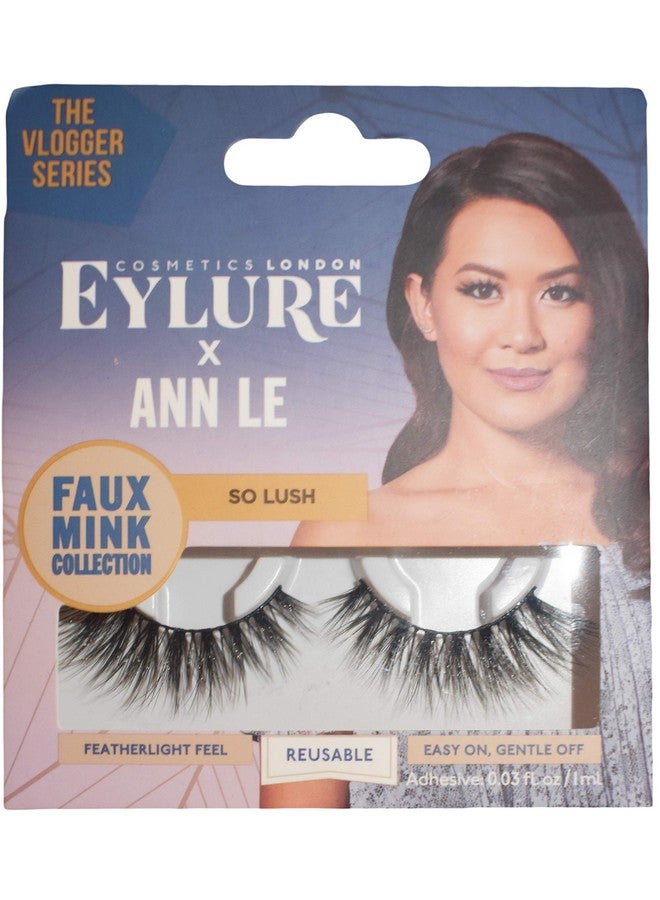 Set Of Ann Le So Lush Featherlight Feel Easy On Gentle Off Reusable Lashes With Included Adhesive!