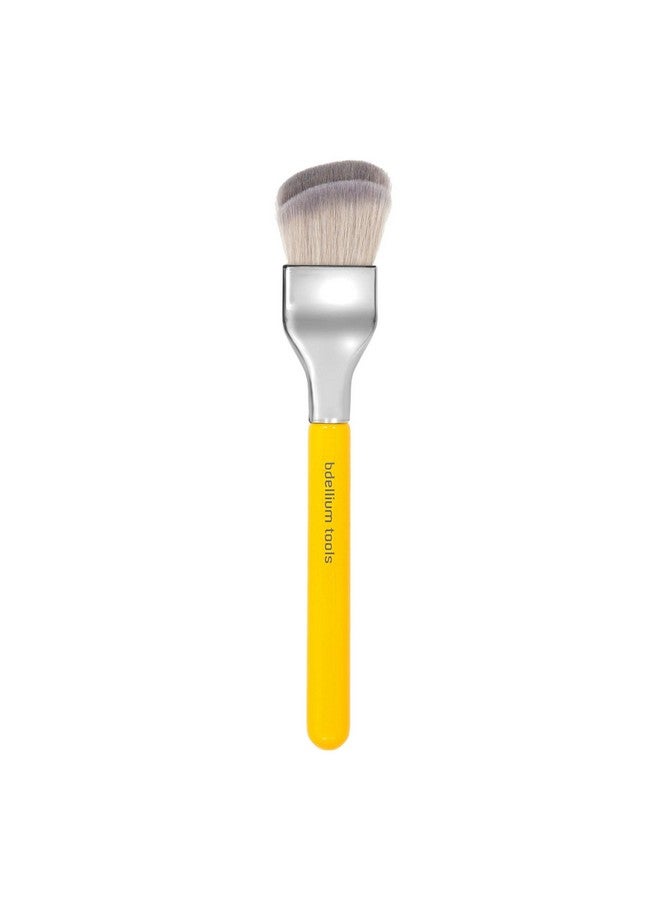 Professional Makeup Brush Studio Series 951 Small Slanted Double Dome Blender With Soft Synthetic Fibers For Application & Blending (Yellow 1Pc)