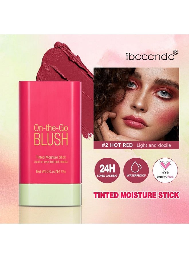 Soft Creamy Blush Stickonthego Blush2In1 Cheek And Lip Tintwaterproof Hydrating Solid Natural Moisture Smooth Blendable Matte Finish Face Blush Makeup01 Shy Pink