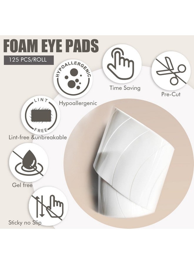 Lash Foam Pads For Eyelash Extensions Akissos Foam Under Eye Pads For Lash Extensions Lash Lift Lash Artiest Must Have Supplies Ultra Soft Lint Free Hypoallergenic Sticky (2 Rolls)