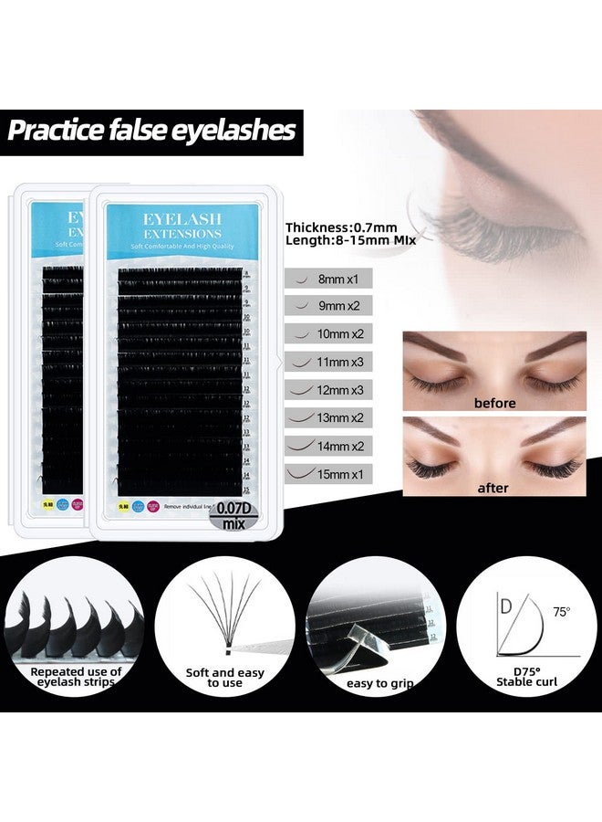 Lash Extension Kit Professional Eyelash Grafting Training Tools Mannequin Head Usb Fan Lash Shampoo 0.07D Curl Mix 815Mm Glue Practice Eyelash Strips Lash Mappingexercise Set For Beginner