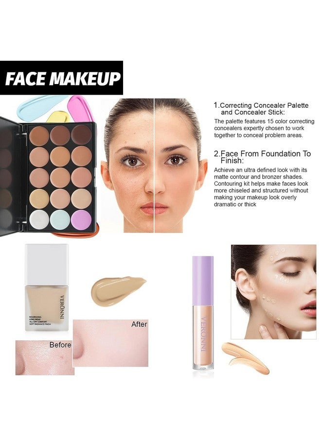 All In One Makeup Kiteye Face Lips Makeup For Mother'S Daymultipurpose Women'S Makeup Setsbeginners And Professionals Alike (All In One Makeup Set)