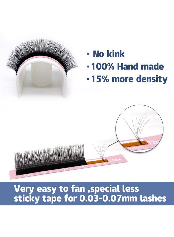 Faux Mink Silk Eyelash Extensions 0.03Mm Dd Curl 13Mm Mixed Length Semipermanent Individual Lashes Extension Professional Salon Use