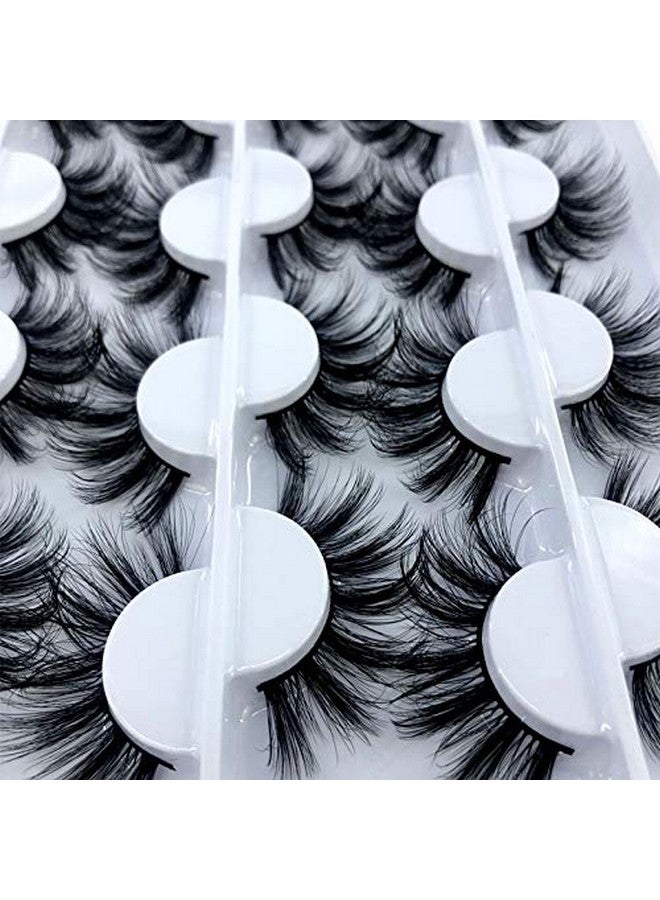 12 Pairs 3D Mink Lashes Natural False Eyelashes Dramatic Volume Fake Lashes Makeup Eyelash Extension Silk Eyelashes (C13)