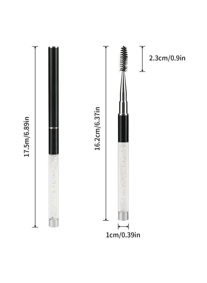 3Pcs Eyelash Brushes With Cap Eye Brow Brush Eyelash Mascara Brushes Wands Applicator Makeup Tools For Travel