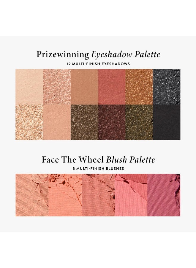 Wheel Fo Fortune Eye And Cheek Palette Kit Prizewinnig Eyes Eyeshadow Palette + Face The Day Blush Palette + Dualended Brush