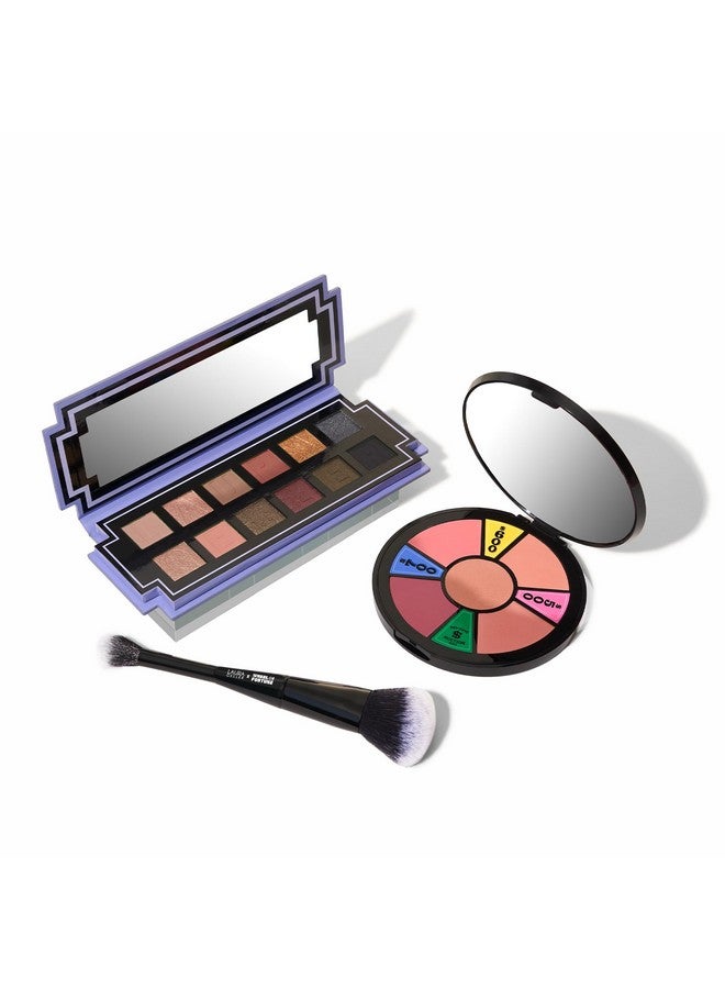 Wheel Fo Fortune Eye And Cheek Palette Kit Prizewinnig Eyes Eyeshadow Palette + Face The Day Blush Palette + Dualended Brush