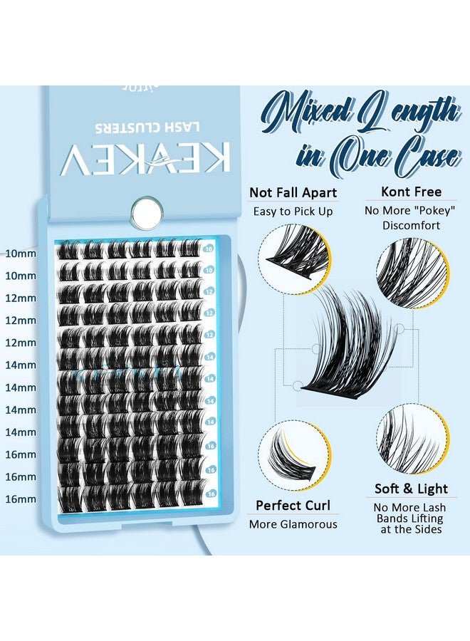 Lash Clusters 72 Pcs Eyelash Clusters Diy Lash Extensions Cluster Lashes Soft And Thin Band With 360 Spin Mirror Suitubel For Eye Make Up Travel Use(Frozend1016Mix)