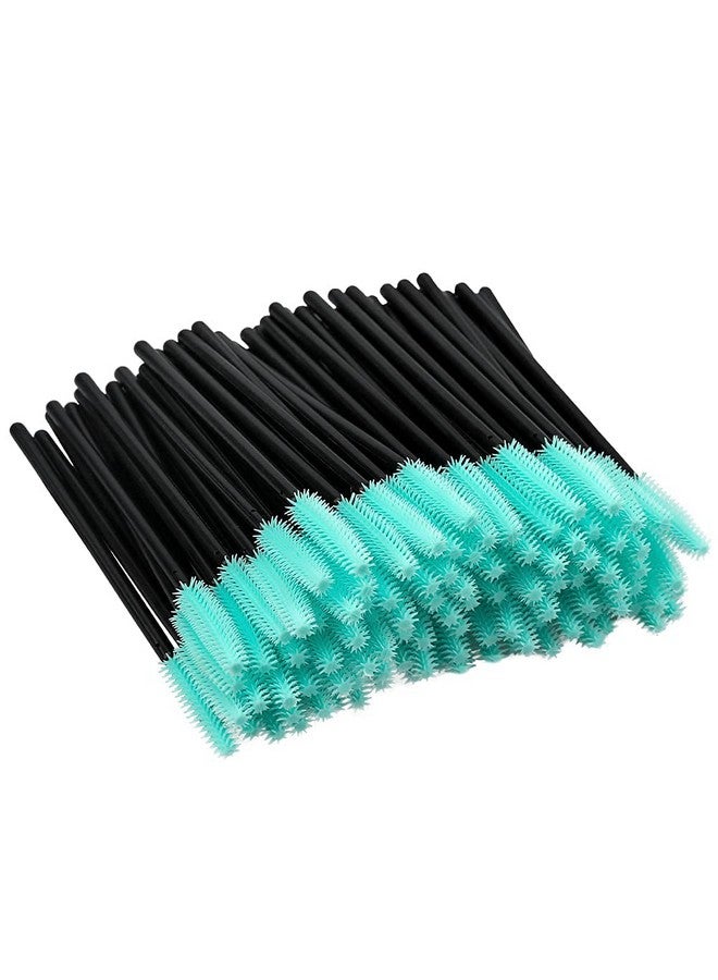 100Pcs Silicone Eyelash Brushes Mascara Brushes Wands Applicator Makeup Kits For Makeup Personal Care And Eyelash Extensions (Black)