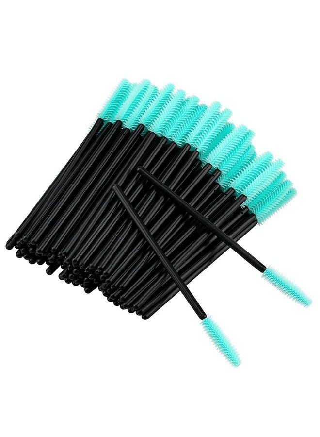 100Pcs Silicone Eyelash Brushes Mascara Brushes Wands Applicator Makeup Kits For Makeup Personal Care And Eyelash Extensions (Black)