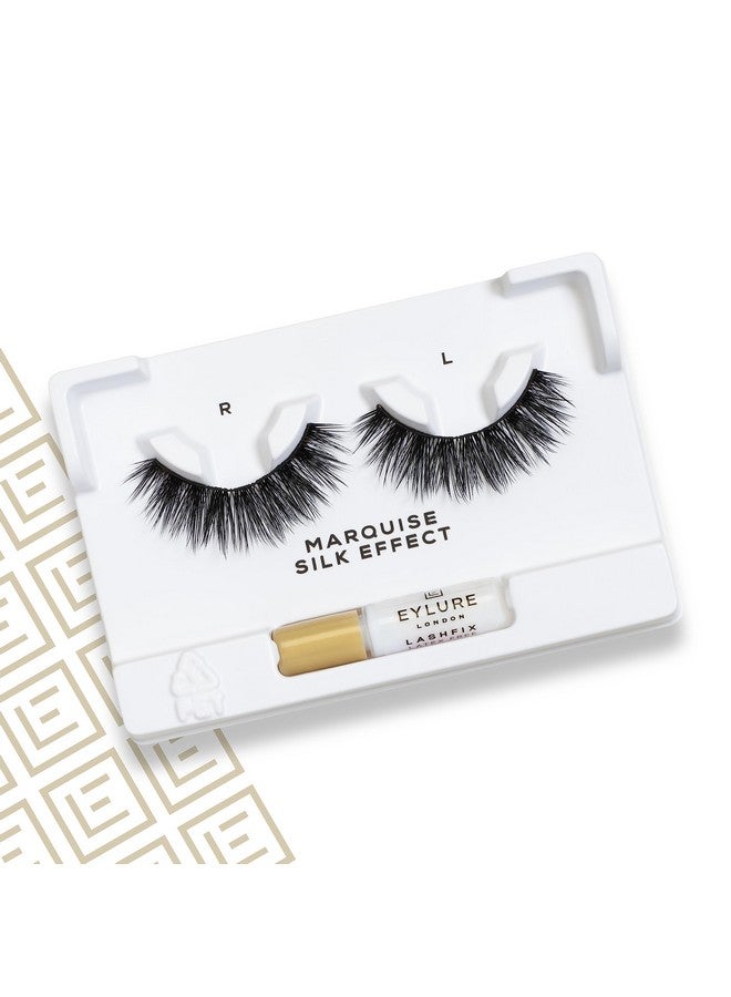 Luxe Silk Marquise Reusable Eyelashes Adhesive Included 1 Pair