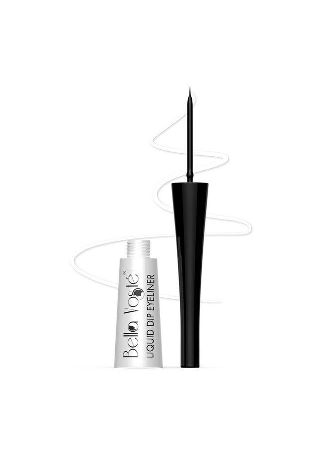 Liquid Eyeliner 24 Hr Long Stay Easy To Glide Waterproof Smudgeproof No Transfer Cruelty Free Made In India Soft Snow (02) White