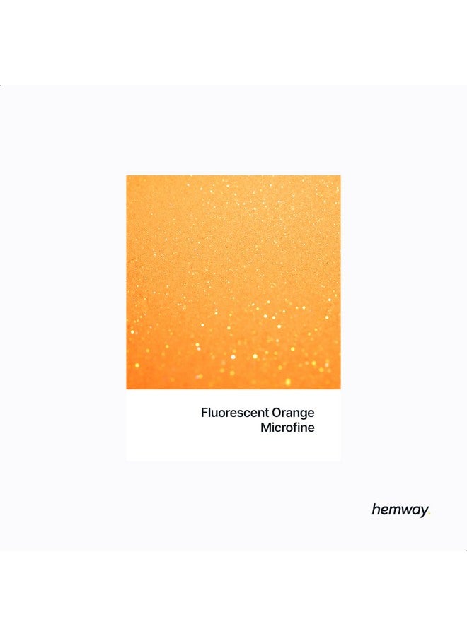 Premium Ultra Sparkle Glitter Multi Purpose Metallic Flake For Arts Crafts Nails Cosmetics Resin Festival Face Hair Fluorescent Orange Microfine (1/256 0.004 0.1Mm) 100G / 3.5Oz