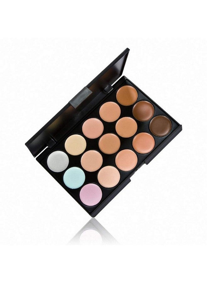 15 Color Cream Concealer Palette With 12 Make Up Brush Set