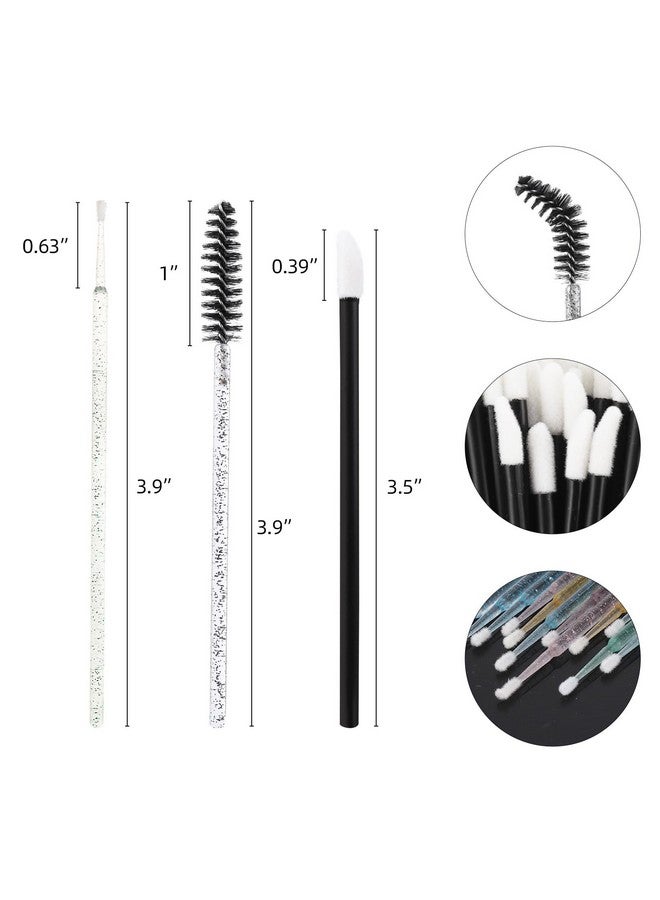 1500 Pcs Eyelash Extension Supplies Kit 500 Spoolies Mascara Wands 500 Lip Brushes 500 Micro Swabs Colorful Disposable Eyelash Brushes Makeup Applicator Tool