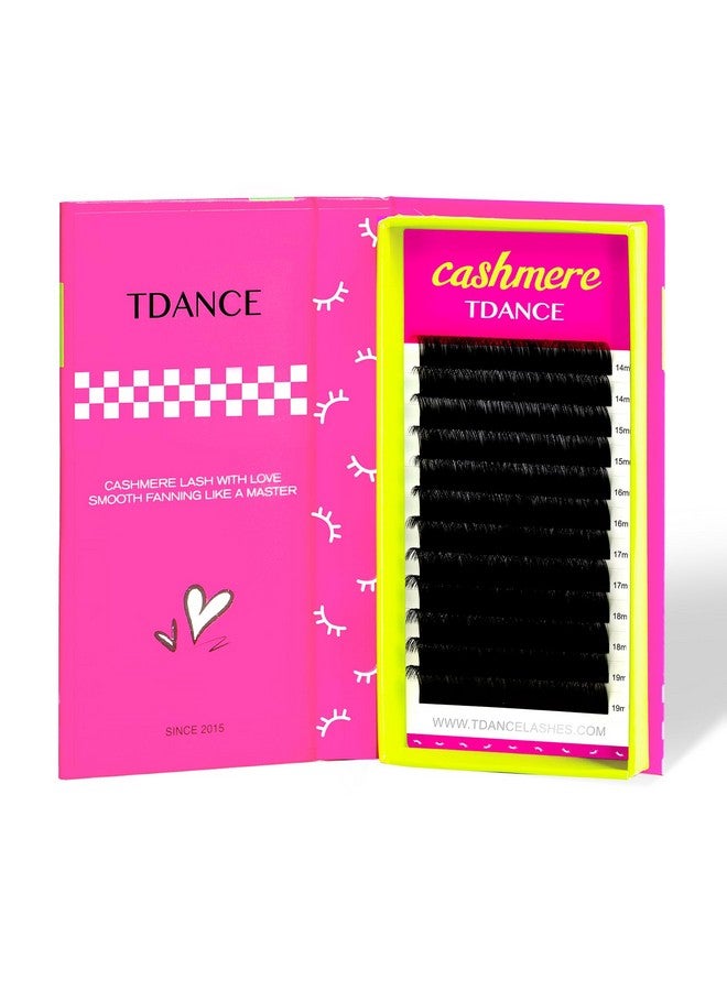 Cashmere Lash Extensions Super Matte Black Classic Lash Extensions Cc Curl 0.03Mm Thickness 1419Mm Individual Volume Lash Extensions For Professional Salon Use(0.03Cc1419Mm)