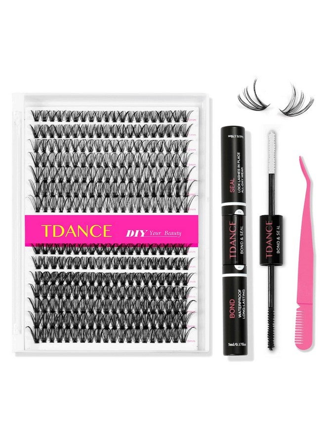 Lash Extension Kit Diy 280Pcs Clusters Eyelash Extension Kit1016Mm Mix 30D 40D Curl Individual Lashes Kit With Lash Bond And Seal Lash Tweezers For Self Use(30D+40D0.07D1016Mix Kit)