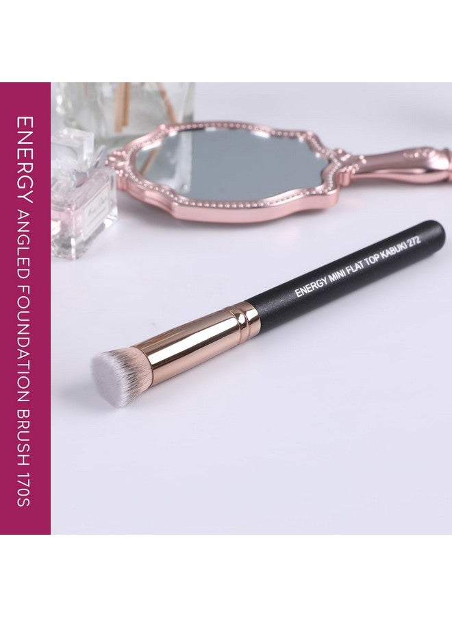 Small Foundation Brush Small Flat Top Concealer Brush Under Eye For Settingbuffingblending With Liquid Cream Powder Cosmetics Vegan Synthetic Bristles Face Makeup Brush